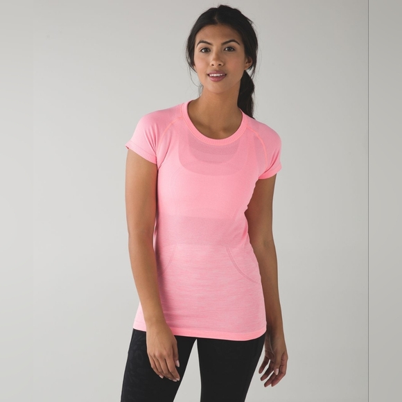 lululemon athletica Tops - NWOT Lululemon Swiftly Tech Short Sleeve Crew Top Shirt Heathered Pink Size 4